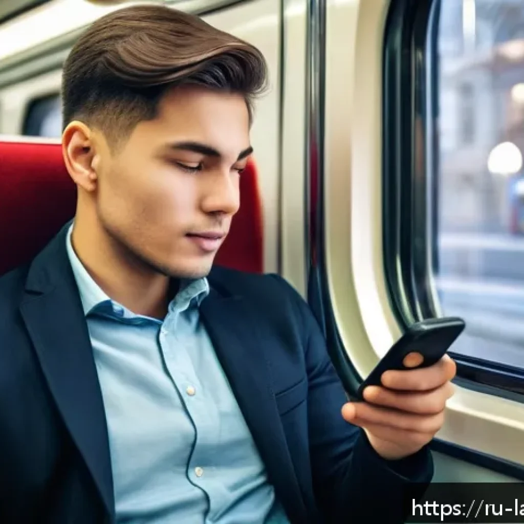 언어 교육의 반응 이론 - A modern language learner using a sleek smartphone app with instant feedback notifications on screen...