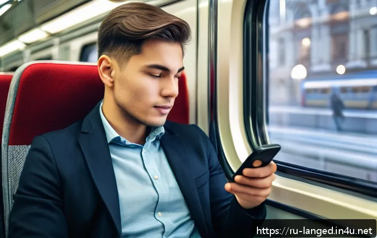 언어 교육의 반응 이론 - A modern language learner using a sleek smartphone app with instant feedback notifications on screen...